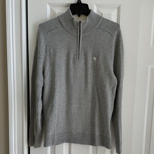 Abercrombie & Fitch Gray Zip-Up Sweater